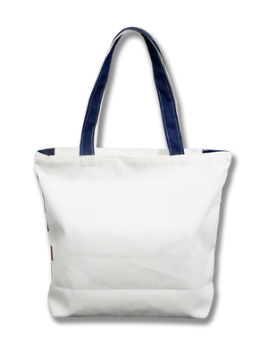 American Flag Shoulder Tote Bag White