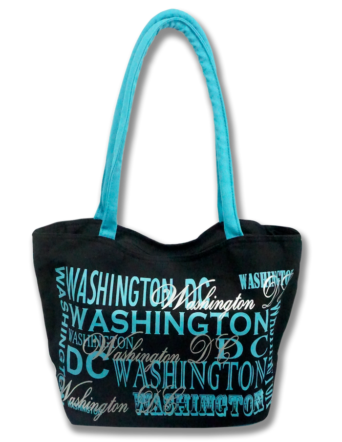 Washington DC Shoulder Bag Black/Turquoise