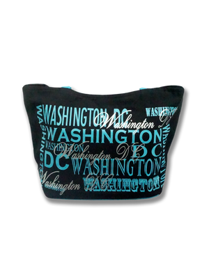 Washington DC Shoulder Bag Black/Turquoise