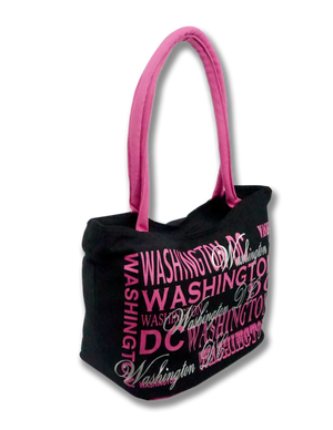 Washington DC Shoulder Bag Black/Fuchsia