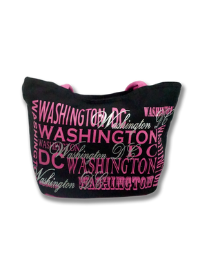 Washington DC Shoulder Bag Black/Fuchsia