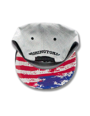 Washington DC Snapback Embroidered Baseball Cap Charcoal/Black