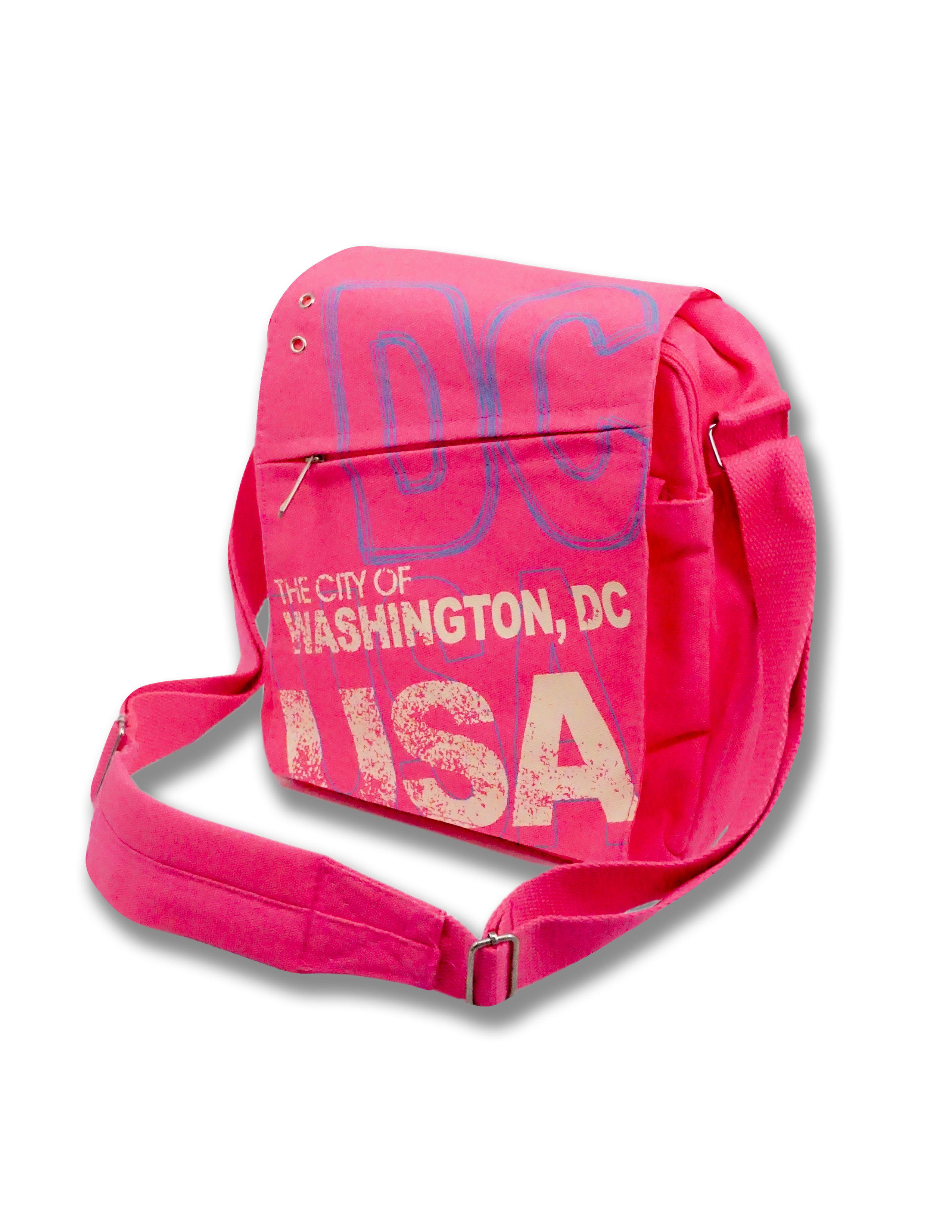Washington DC Messenger Bag Fuchsia