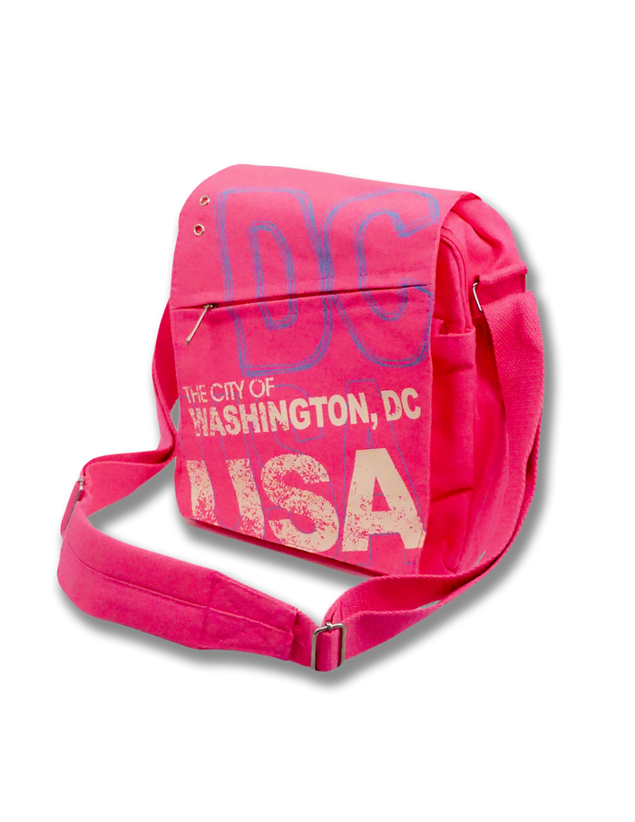 Washington DC Messenger Bag Fuchsia