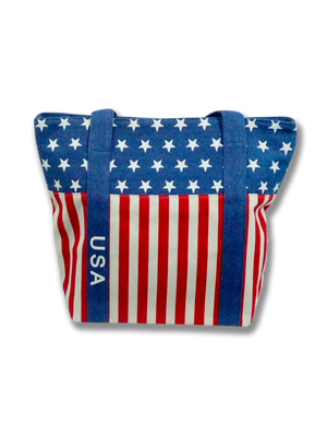 USA Flag Canvas Tote Bag