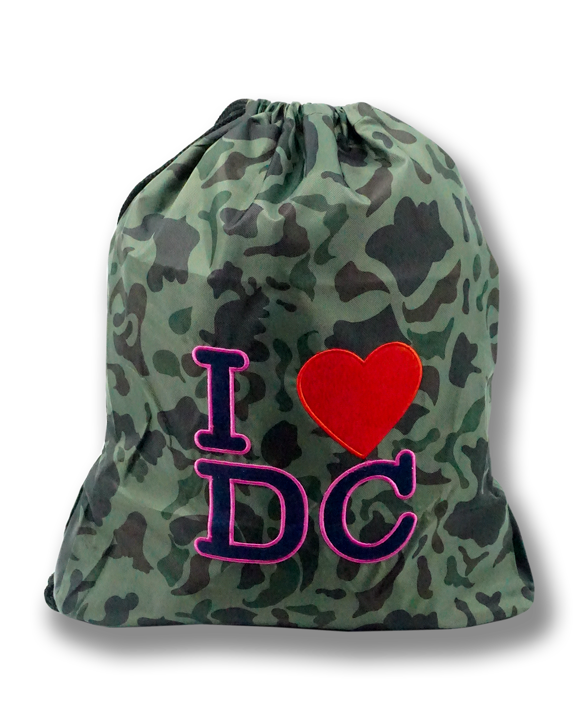 I Heart DC Drawstring Bag Camouflage