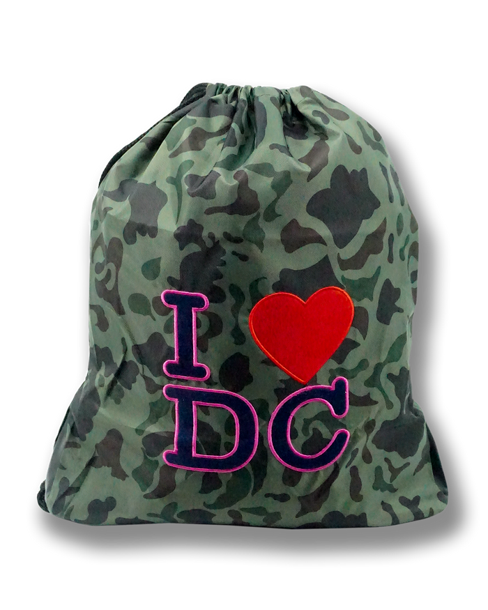 I Heart DC Drawstring Bag Camouflage