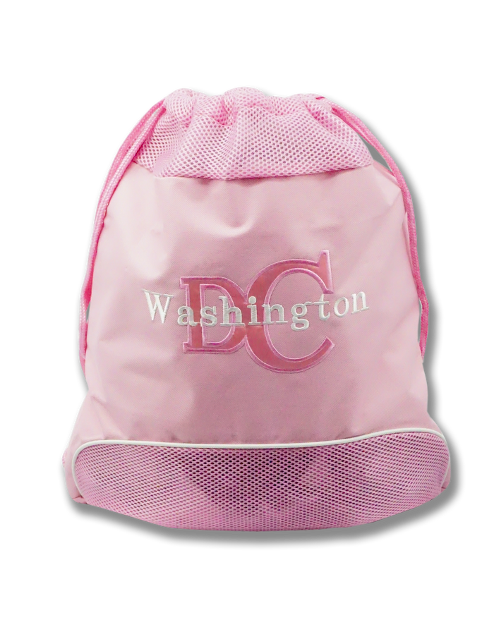 Washington DC Drawstring Bag Pink