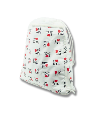 I Heart DC Drawstring Bag Milky White