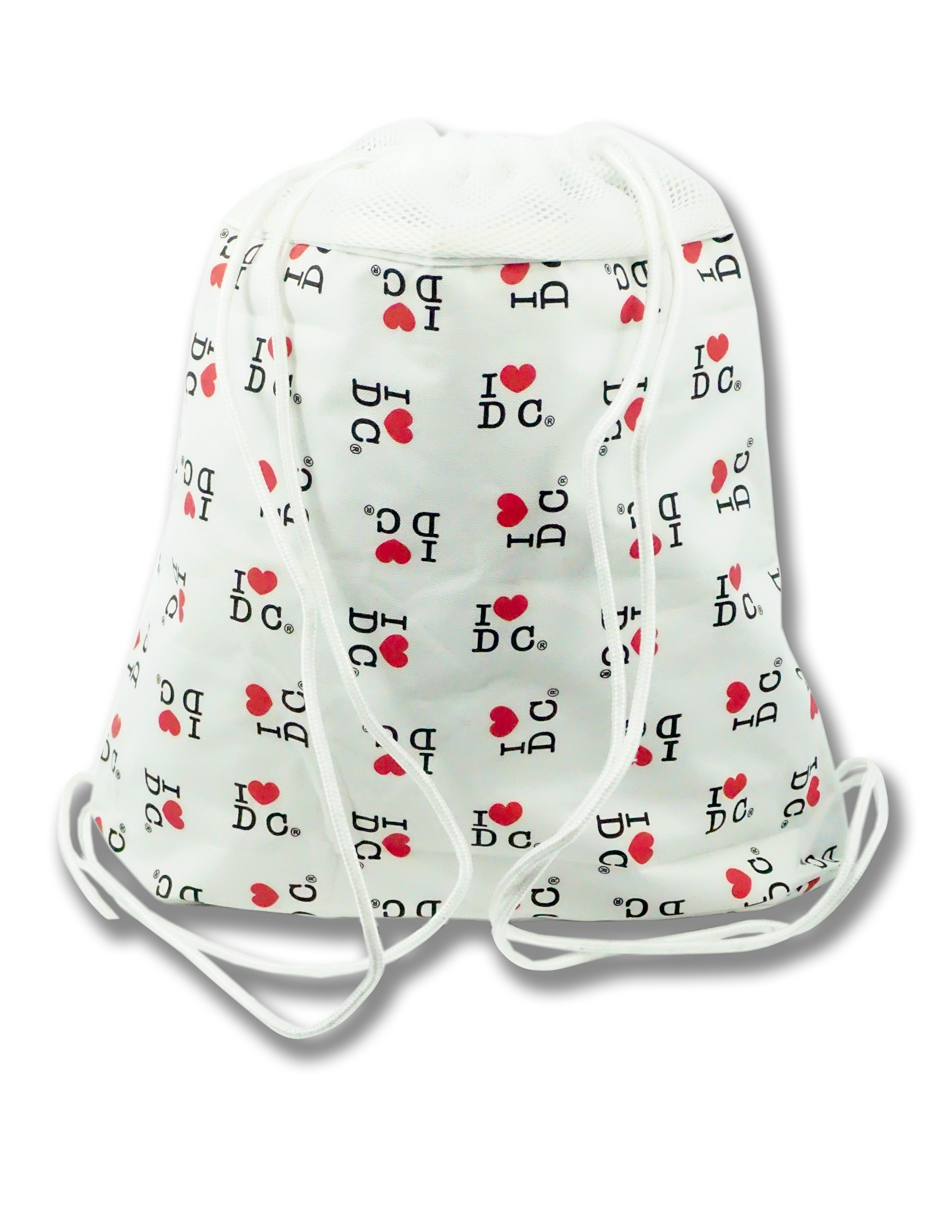 I Heart DC Drawstring Bag Milky White