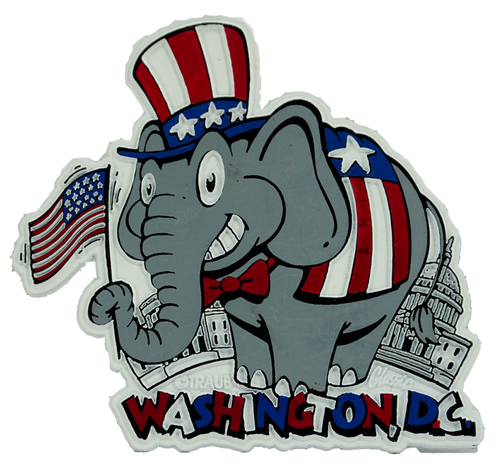 Republican Elephant Rubber Magnet