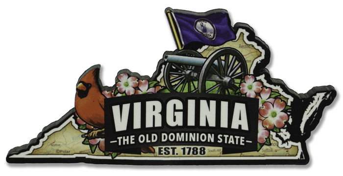 Virginia the old dominion artwood magnet