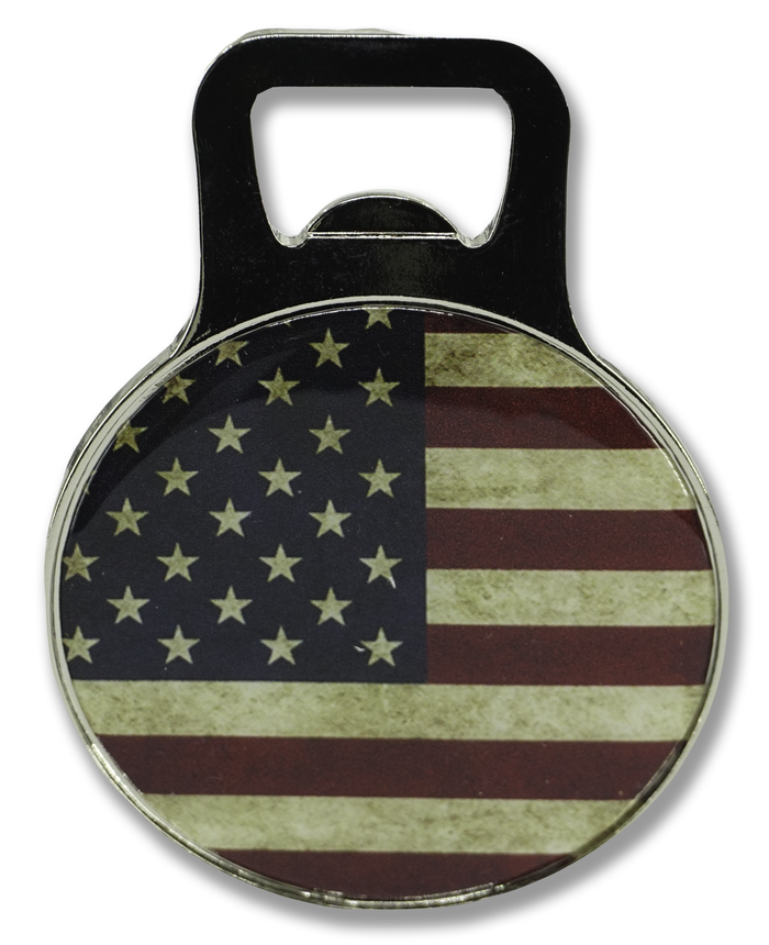 Old Glory bottle opener fridge magnet