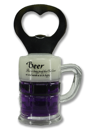 Beer Mug Bottle Opener Magnet