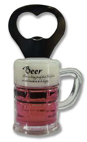 Beer Mug Bottle Opener Magnet