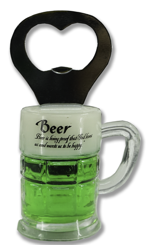 Beer Mug Bottle Opener Magnet