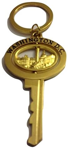 Washington DC Landmarks Key Shaped Swivel Key Chain Washington DC Souvenirs