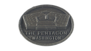 2D Pewter Pentagon Lapel Pin