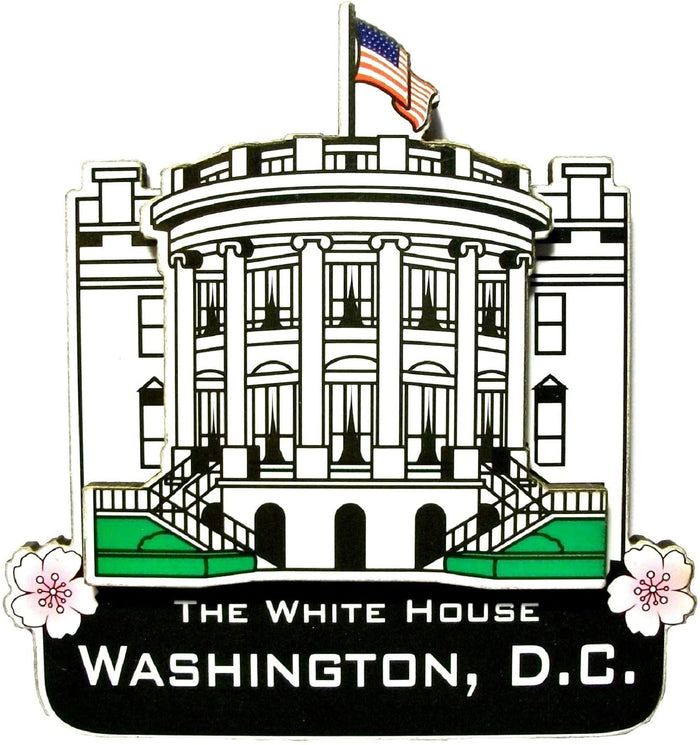 White House Washington D.C. Art wood Fridge Magnet