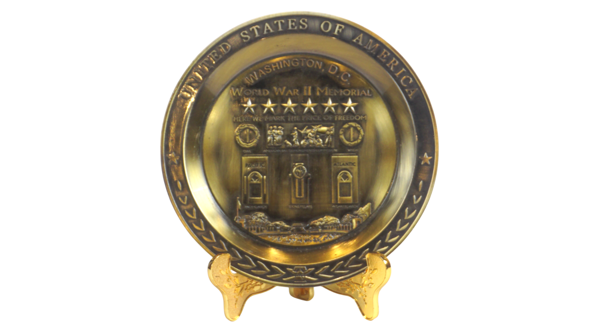 World War II Memorial Metal Plate