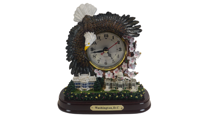 Statue eagle+clock