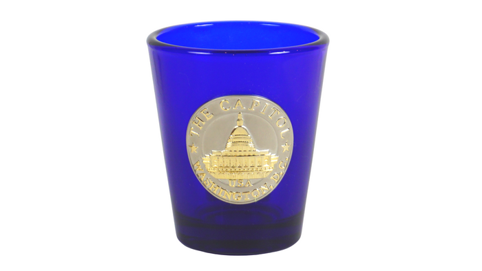 Shot Glass  Silver/Gold Capitol