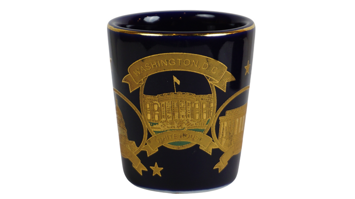 Shot Glass D.C Panorama Gold
