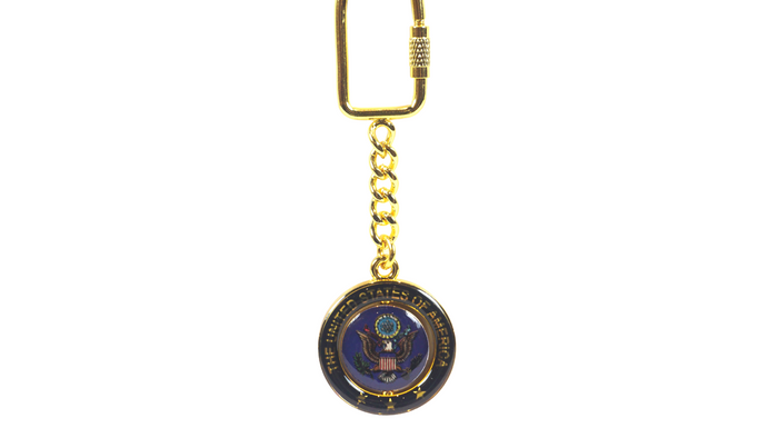 Seal Spinning Key Chain Gold