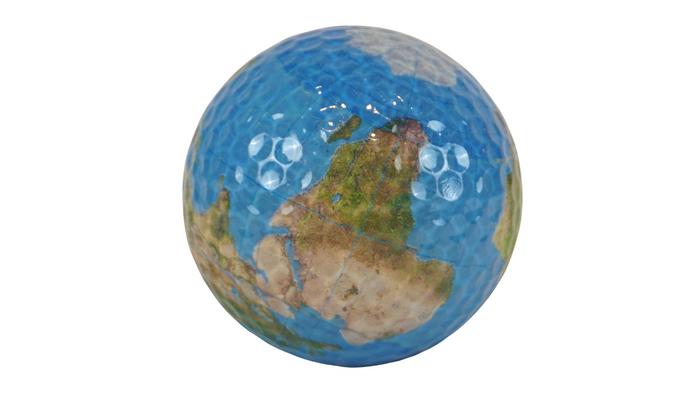 Earth Globe Golf Ball