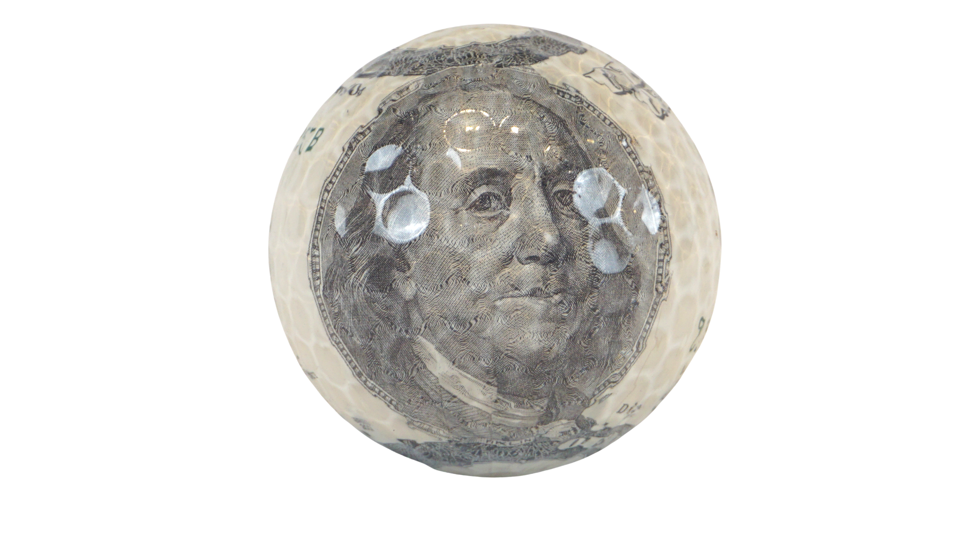 $100 Benjamin Franklin Golf Ball