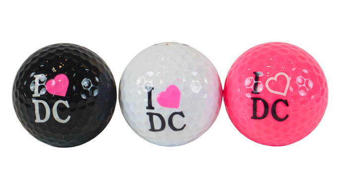 I Heart DC 3 Set Golf Ball