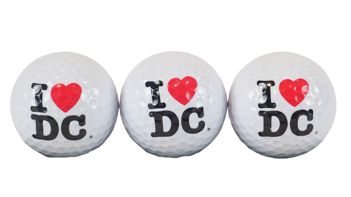 I Heart DC 3 Set Golf Ball