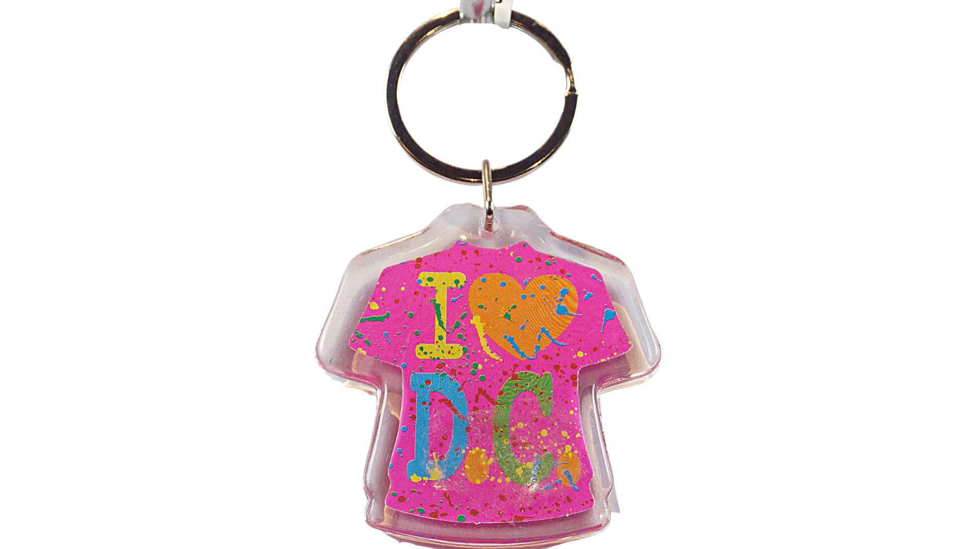 I Heart D.C T-Shirt Lucite Keychain