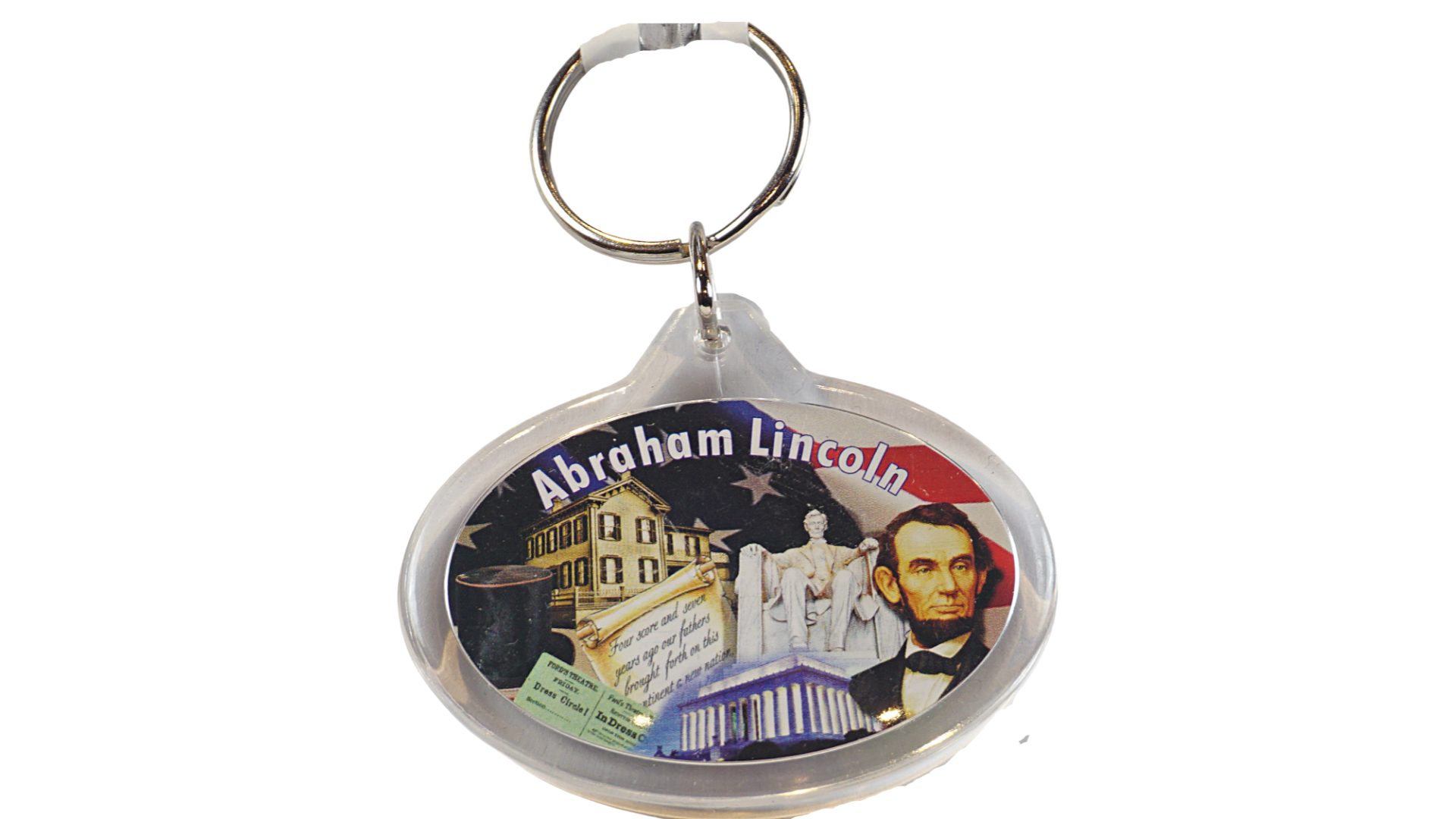 Abraham Lincoln Lucite Keychain