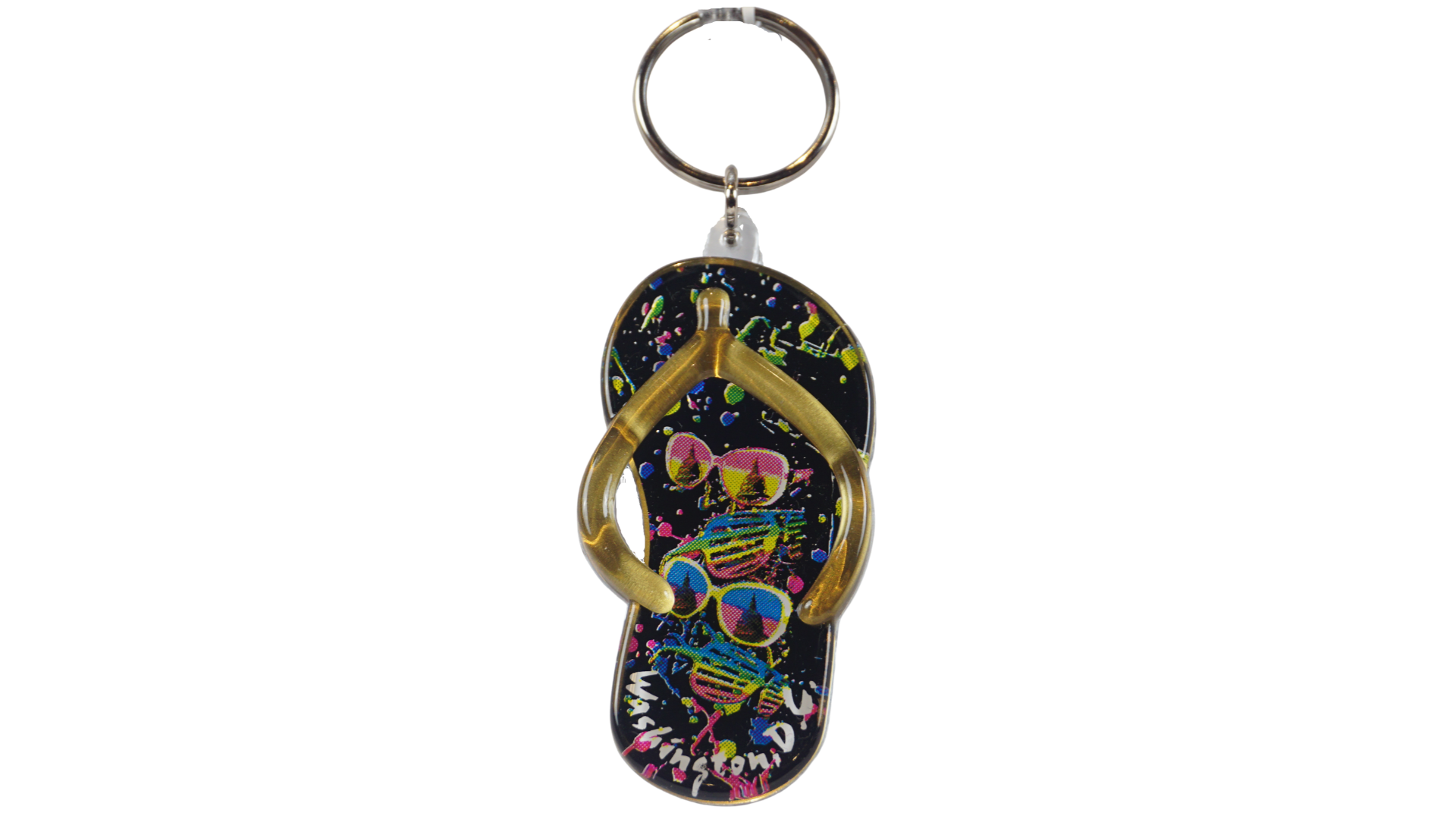 Washington D.C Capitol Glasses Black Lucite Key chain