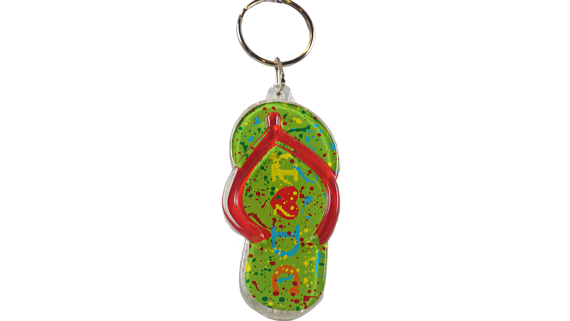 I Heart D.C Green Sandal Lucite Key Chain