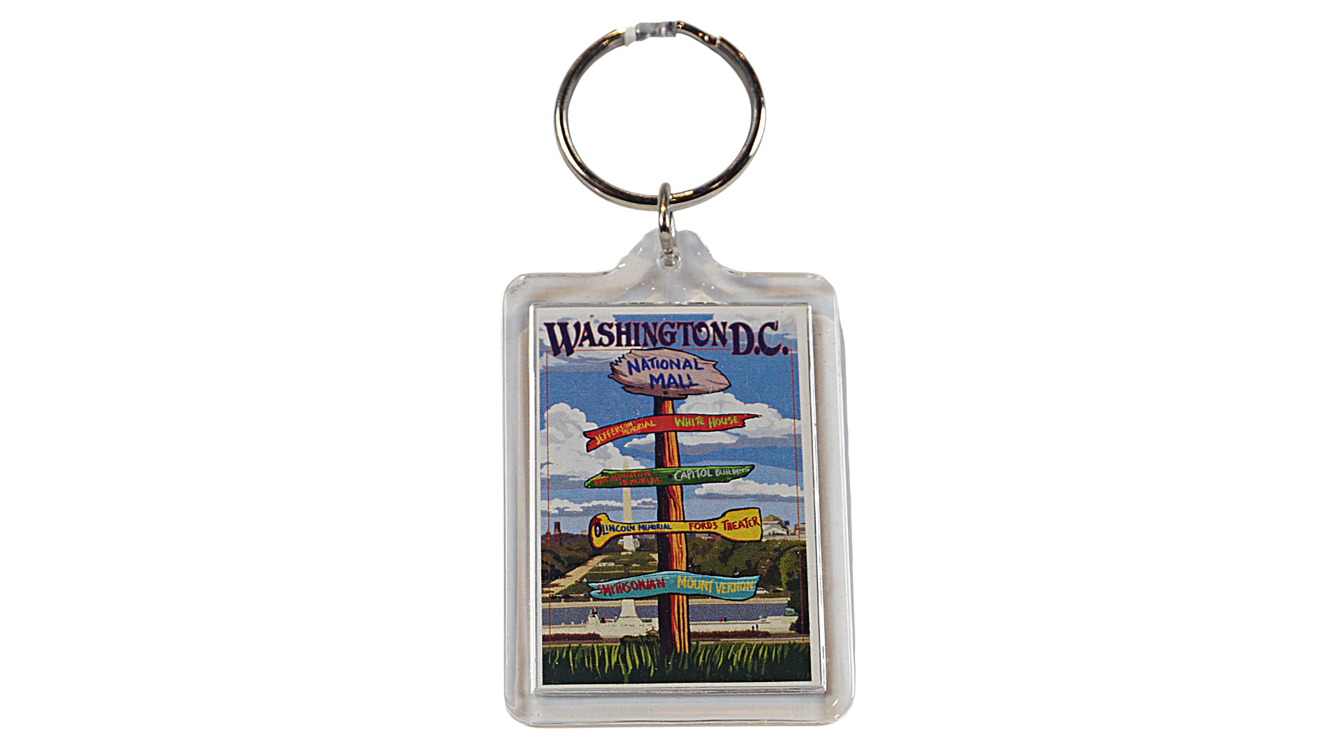 Washington D.C National Mall Lucite Keychain
