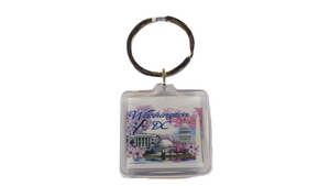 Washington D.C Cherry Blossom Lucite Keychain