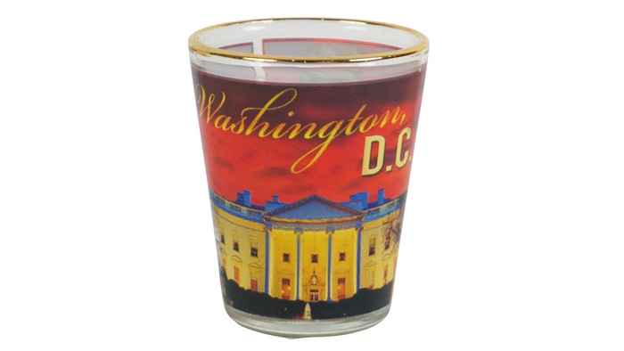 Shot Glass  D.C Panorama Sunset