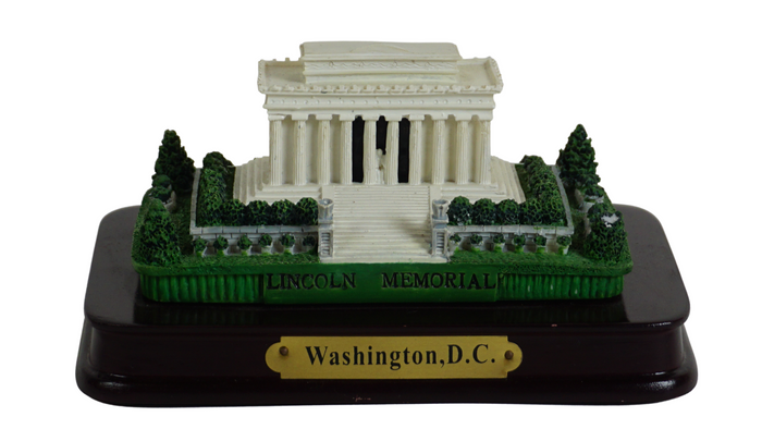 Lincoln Memorial Building with Wood Base Washington DC Souvenirs